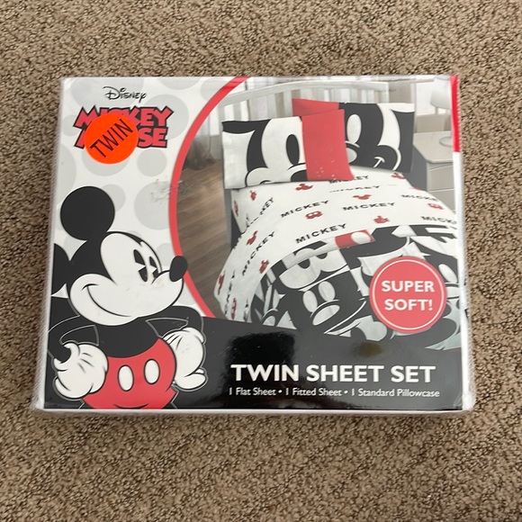 Disney | Bedding | Nwt Brand New Disney Mickey Mouse Twin Sheet Set ...